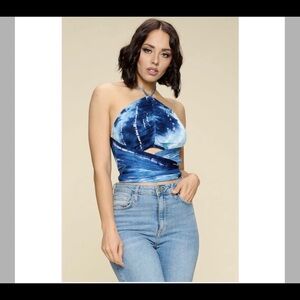 Breezy Blue Halter Top